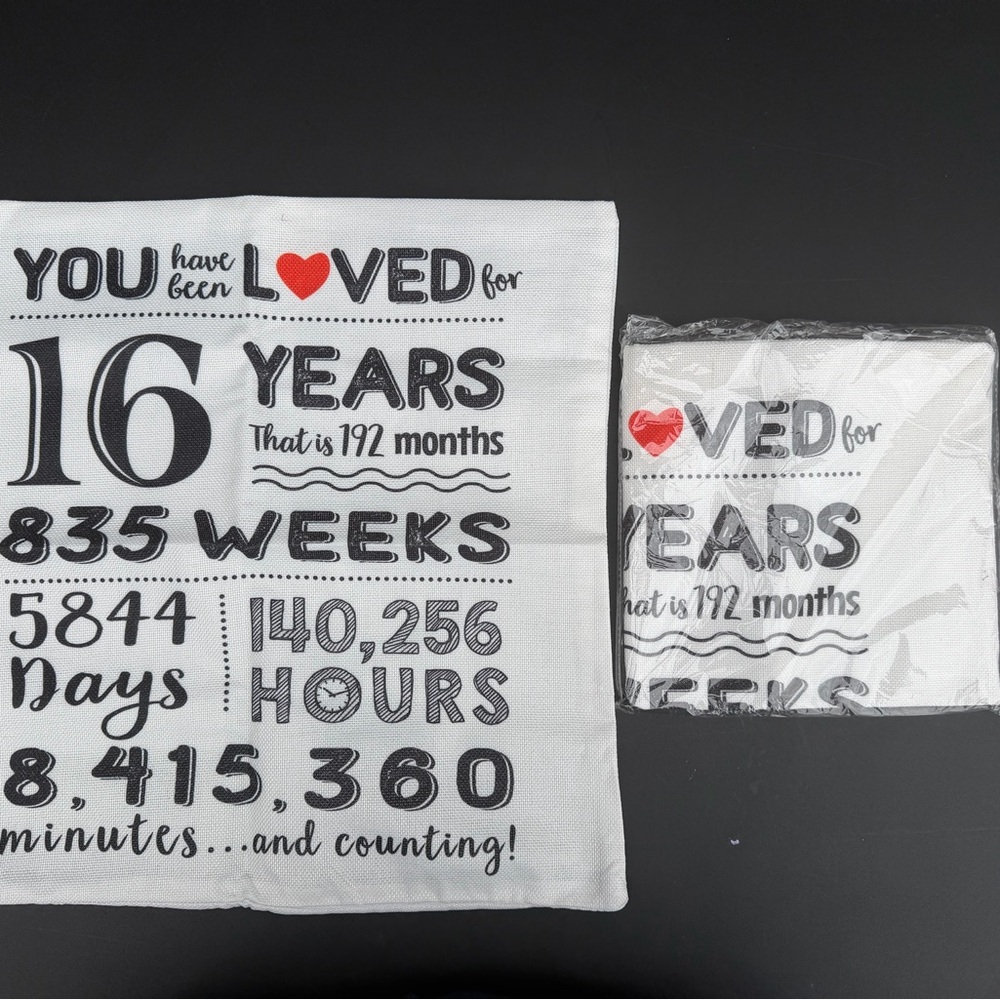 2- 16th Birthday pillow Cover